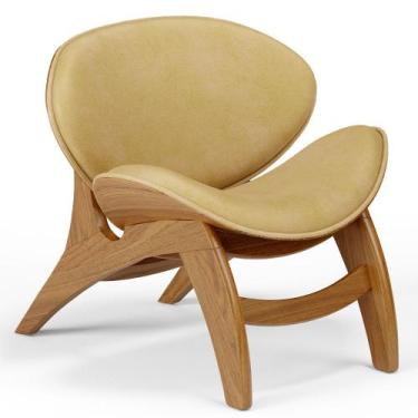 Imagem de Poltrona Decorativa Orgânica Sala Living Kadosh L02 material sintético