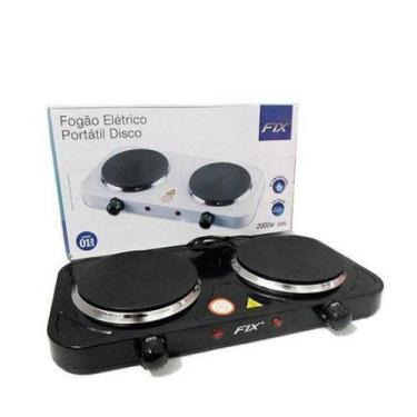 Imagem de Super Fogão Cooktop Elétrica disco FIX Aço Inoxidável 2000w, 110V