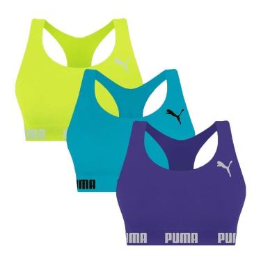 Imagem de Kit 3 Tops Puma Nadador Sem Costura Feminino