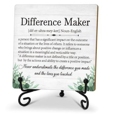 Imagem de Placa de madeira Sign OICPYD Inspirational Office Gifts 10x10cm