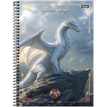 Imagem de Kit de Cadernos, Foroni, 1 Matéria, Capa Dura, Drakos, 80 Folhas, Pacote com 4