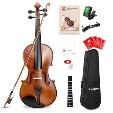 Imagem de Vangoa Conjunto de violino 1/2 para iniciantes crianças estudante violino meio tamanho roupa de violino acústico com kit iniciante para crianças adolescentes, natural
