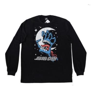 Imagem de Camiseta Manga Longa Santa Cruz Cosmic Bone Hand - Preto-Masculino