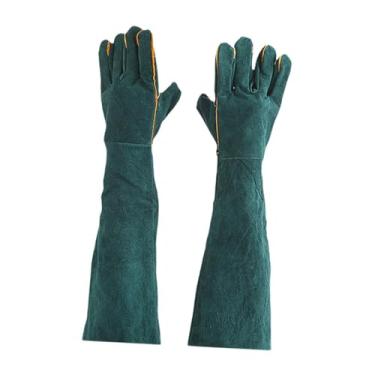 Imagem de Gralara Luvas de Soldagem Espessadas, Profissionais, Resistentes Ao Desgaste, Versáteis, de Manga Comprida, para Lareira, Churrasco, Jardinagem, Acampamento, 35cm