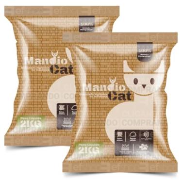 Imagem de Areia MandioCat Biodegradável *4 á 16* Kg - Mandioca - Grãos Finos(2 Pacotes de Areia (4Kg))