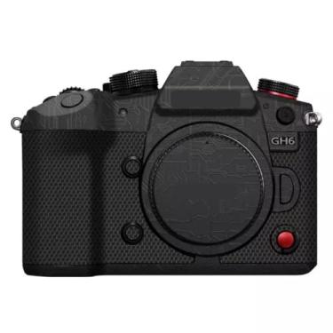 Imagem de GH6 Adesivo de capa de câmera anti-arranhões para Panasonic Lumix GH6 protetor de película de vinil decoração protetora (círculo preto)