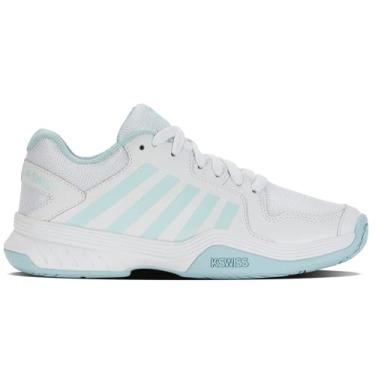 Imagem de K-Swiss Tênis feminino Court Express Pickleball, Brilho branco/azul, 38