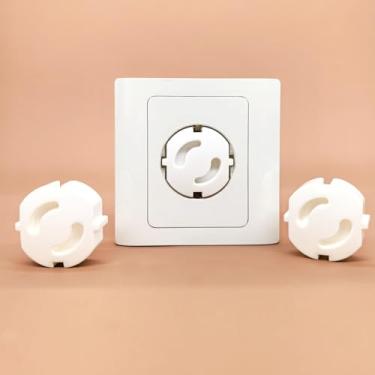 Imagem de Protetor de tomada europeia para bebês e crianças, proteção de segurança antitomada elétrica, fita 3M
