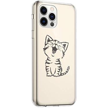 Imagem de Capa para iPhone 14 Pro 15.5 cm compatível com pintura Pussycat TPU transparente com caneta vermelha anti-queda capas de telefone protetoras para iPhone 14 Pro [9000]
