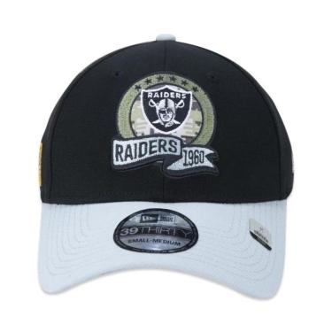 Imagem de BONÉ NEW ERA 3930 LAS VEGAS RAIDERS SALUTE TO SERVICE STRETCH FIT PRETO CINZA-Masculino