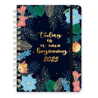 Imagem de Agenda de trabalho profissional A5 (14,2 cm x 20,8 cm) 2025 - Rastreamento de objetivos semanal/mensal com páginas de marcos do projeto para funcionários de escritório e empreendedores (preto)