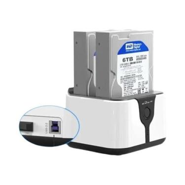 Imagem de Estação De Docagem Dual Bay Para HDD E SSD, Adaptador SATA Para USB 3.