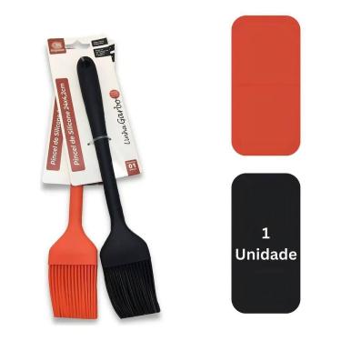 Imagem de Pincel Culinário Sq Silicone Vermelho Ou Preto 25Cm - 1 Unid