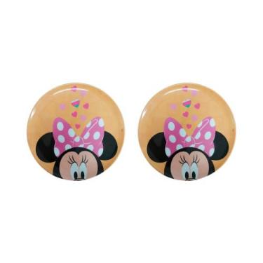 Imagem de Kit 2 Pratos Raso Infantil Criança Disney Minnie Melamine - Yangzi