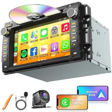 Imagem de Estéreo automotivo com DVD/CD para Chevrolet Chevy Silverado Impala GMC Sierra Acadia Enclave Yukon 2007-2012, rádio veicular IPS de 7 polegadas com GPS sem fio CarPlay/Android Auto, câmera de reserva