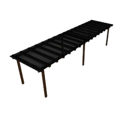 Imagem de Kit Policarbonato Fume 4mm 8,00m X 3,00m - Perfis Naturais - RM Polica