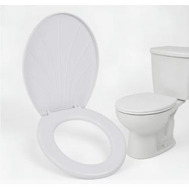 Imagem de Assento Tampa De Vaso Oval Sanitário Universal Cor Branco