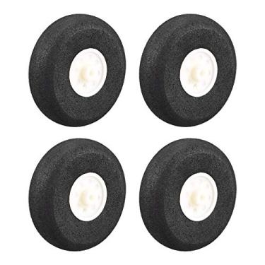 Imagem de uxcell Rodas de avião RC - 4 peças RC Airplane Aircraft Sponge Wheels 5 cm x 0,25 cm
