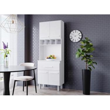 Imagem de Paneleiro Alto Espaçoso Com Adega E Nicho Para Forno/Micro-ondas Vt