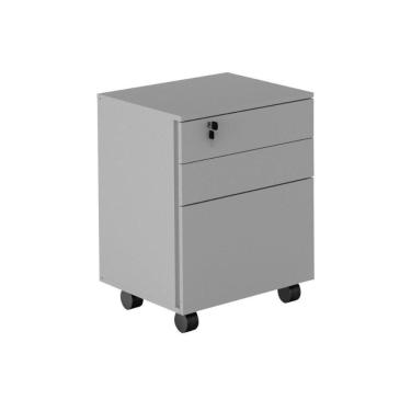 Imagem de Multiuso Escritório Me4148 C/ 3 Gavetas E 1 C/ Chave Branco - Tecno Mobili