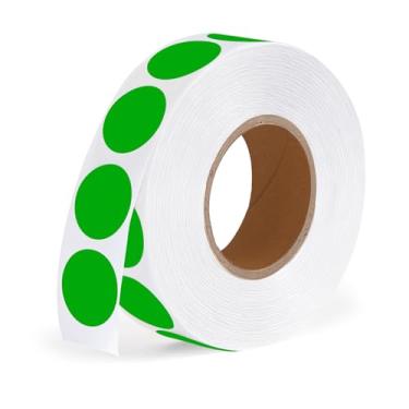 Imagem de 1000 peças de adesivos redondos de 1/2 polegada com código de cores, círculo verde, colorido, etiqueta de codificação para casa, escritório, sala de aula, marcação, quintal, garagem, preço de venda