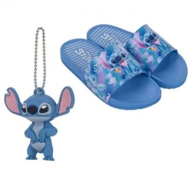 Imagem de Chinelo Infantil Stitch Disney Grendene Kids, 28, Azul, Azul médio