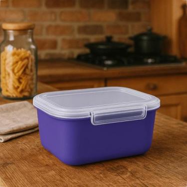 Imagem de Marmita Fitness Pote Plastico 750ml com Trava Para Dietas Almoço Janta