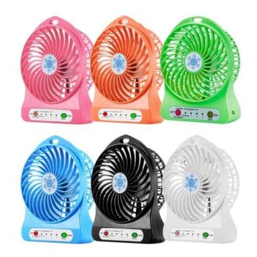 Imagem de Ventilador Portatil Mini Circulador De Ar De Mesa Sem Fio 3 Velocidade