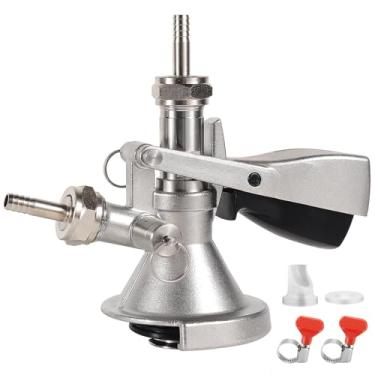 Imagem de Dbgogo Acoplador de barril tipo A, acoplador de barril de cerveja estilo deslizante alemão dispensador de torneira de barril de aço inoxidável para I.D 5/40.6 cm Draft Beer Line A System Keg Acoplador