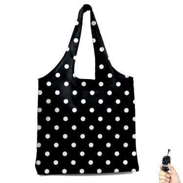 Imagem de BeeGreen Bolinhas reutilizáveis - sacolas de mercearia-presentes-dobráveis-laváveis na máquina pretas reutilizáveis-sacos de compras extra grandes sacos sacos sacos de 29,9 kg tecido de poliéster