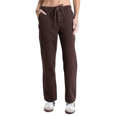 Imagem de Calça Sarja Sawary Reta Petit - 281067 - marrom 36-Feminino