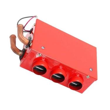Imagem de Aquecedor de carro, aquecedor de carro de 12 V 50 W, portátil, com 3 furos, aquecimento rápido, remoção de geada, baixo ruído com acessórios de montagem