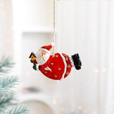 Imagem de Decorações de Natal Resina Pequena Casa Micro Paisagem Resina Casa Pequenos Ornamentos Boneco de Neve Alce Papai Noel