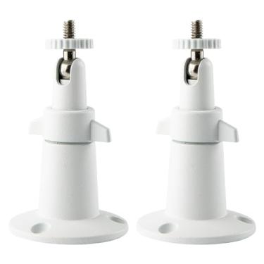 Imagem de Suporte de montagem de câmera de segurança para câmera com cabeça de parafuso de 1/4, suporte de parede compatível com anel Stick Up Cam com fio/bateria e anel interno monitor de bebê, ajustável em