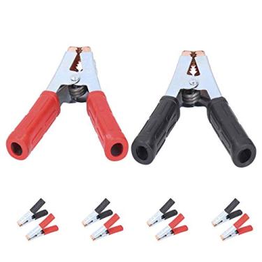 Imagem de aqxreight 5 Pares de Braçadeira de Aterramento de Soldagem Conector de Carregamento de Bateria 500a Clipe de Terra de Mola Com Extremidade de Fio