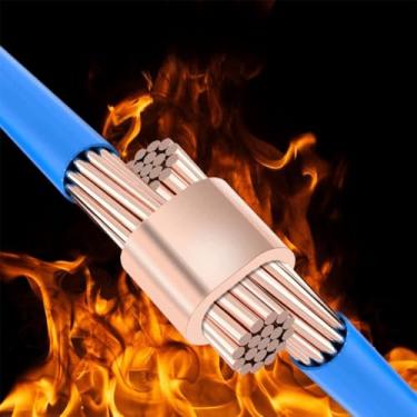 Imagem de Grampo de cabo paralelo tipo C conector de ramo de cobre fivela de fio de alumínio (12 x 9,5 x 1,6 mm)