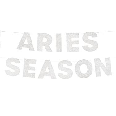 Imagem de xo, Fetti Faixa de prata com glitter para festa de aniversário de Áries - 1,5 m | Áries do zodíaco, horóscopo, presente de decoração de festa de aniversário de astrologia