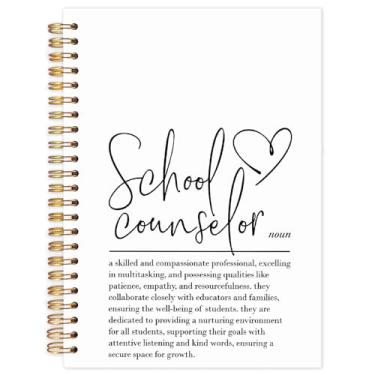 Imagem de Yhtrg Cadernos espirais para conselheiros escolares, cadernos de orientação, presentes para conselheiros, cadernos de diários, artigos de aconselhamento essenciais, diários de definição de conselheiro