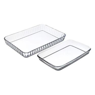 Imagem de Travessa De Vidro Retangular 2 Pcs - Pasabahce
