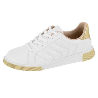 Imagem de Tenis Moleca Casual Ref 5759.412.30852 Branco/dourado 35