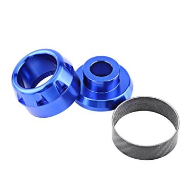 Imagem de Matybobe Estrutura de garfo frontal de fibra de carbono sliders proteção contra colisão para motocicletas e motos azul 1 par (azul)