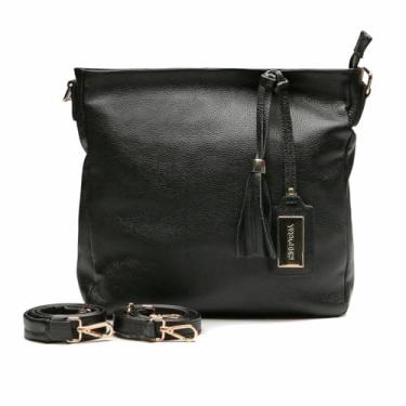 Imagem de Bolsa Sacola Feminina Faculdade Pós Graduação Couro Sifra (PRETO)