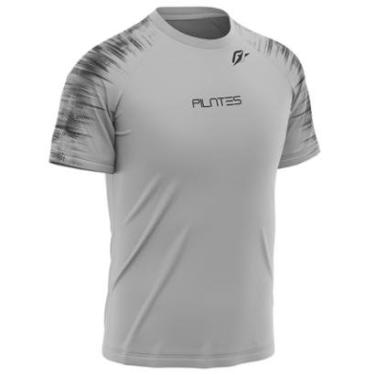 Imagem de Camiseta Raglan Unissex Pilates Tecnodots Cinza-Unissex