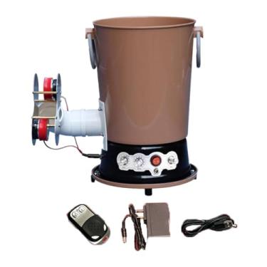 Imagem de menolana Robô de tênis de mesa, lançador automático de bolas de tênis de mesa, dispositivo profissional de treinamento elétrico para máquina de pingue-pongue, Marrom