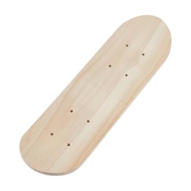 Imagem de OLYCRAFT 40 x 12 cm DIY deck de skate em branco deck de madeira para substituição de skate de madeira placa de grafite dupla face para representação personalizada faça você mesmo e designs artísticos