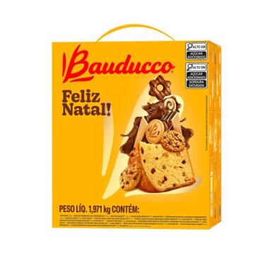 Imagem de Cesta De Natal Bauducco Caixa Panetone Bolinhos Biscoitos