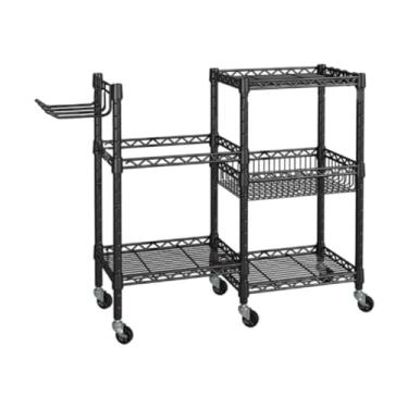 Imagem de Deevoka Mat Storage Rack Cart Multifuncional Dumbbells Equipamento de prateleira de canto de fitness com rodas -goleadas Rack de peso de fitness