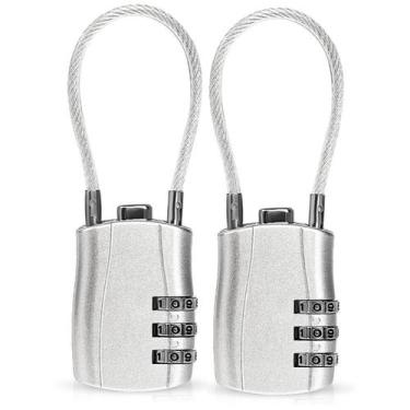 Imagem de Cadeado com Senha de Combinação Fechadura Código Bloqueio Mala Viagem 