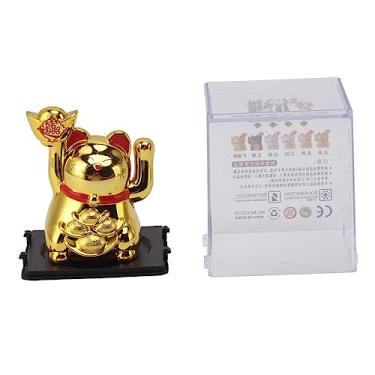 Imagem de RiToEasysports Ornamento de Gato da Sorte Com Braço Ondulante, Decoração de Boa Sorte Movida a Energia Solar para Painel de Carro de Janela de Mesa de Escritório Em Casa, Gato Acolhedor Com Braço de