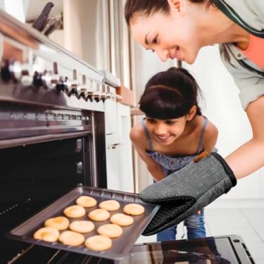 Imagem de Luva Térmica Profissional Antiderrapante de Silicone e Algodão – Proteção Extrema ao Calor para Cozinha, Forno e Churrasco (Modelo Único)